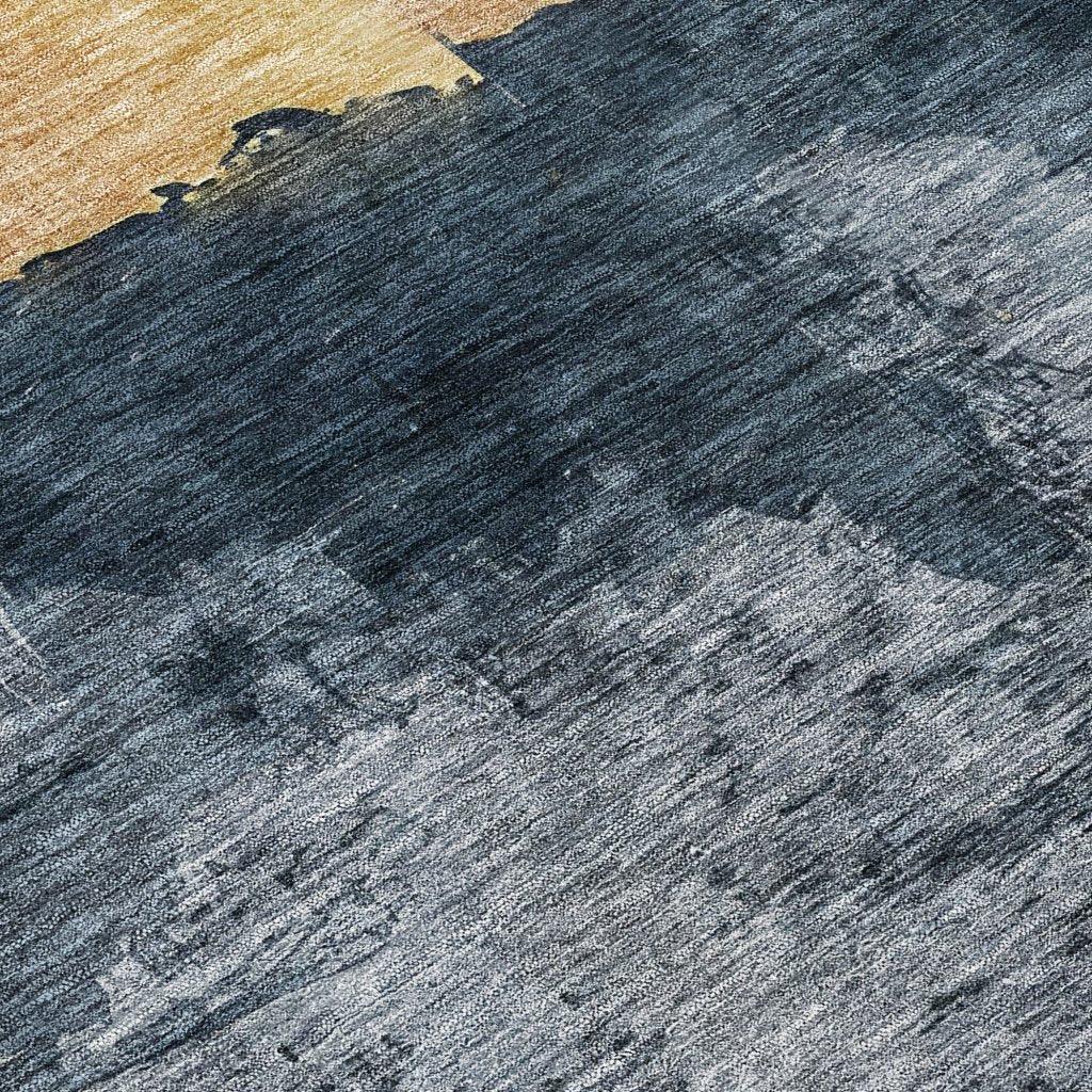 LOOMLAN Rugs Zailor Blue Washable Indoor-Outdoor Rug