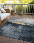 LOOMLAN Rugs Zailor Blue Washable Indoor-Outdoor Rug