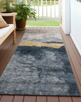 LOOMLAN Rugs Zailor Blue Washable Indoor-Outdoor Rug
