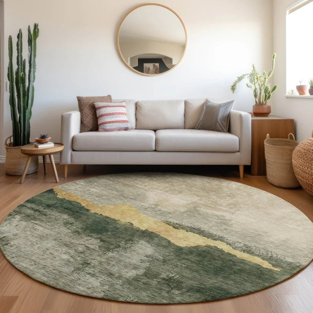LOOMLAN Rugs Zailor Fern Washable Indoor-Outdoor Rug