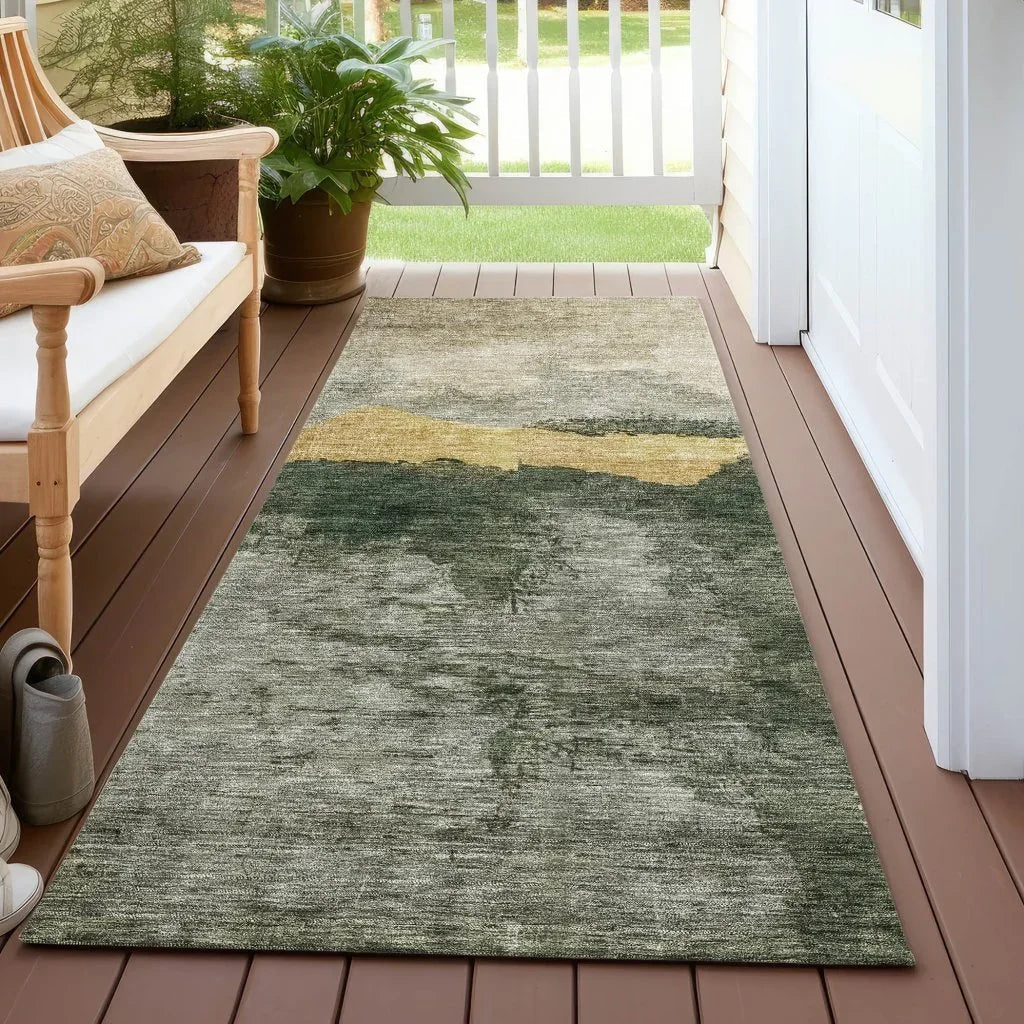 LOOMLAN Rugs Zailor Fern Washable Indoor-Outdoor Rug