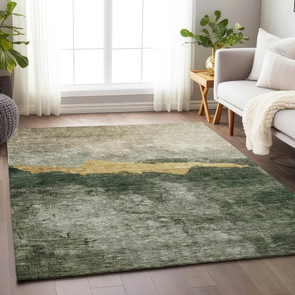 LOOMLAN Rugs Zailor Fern Washable Indoor-Outdoor Rug