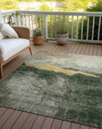 LOOMLAN Rugs Zailor Fern Washable Indoor-Outdoor Rug
