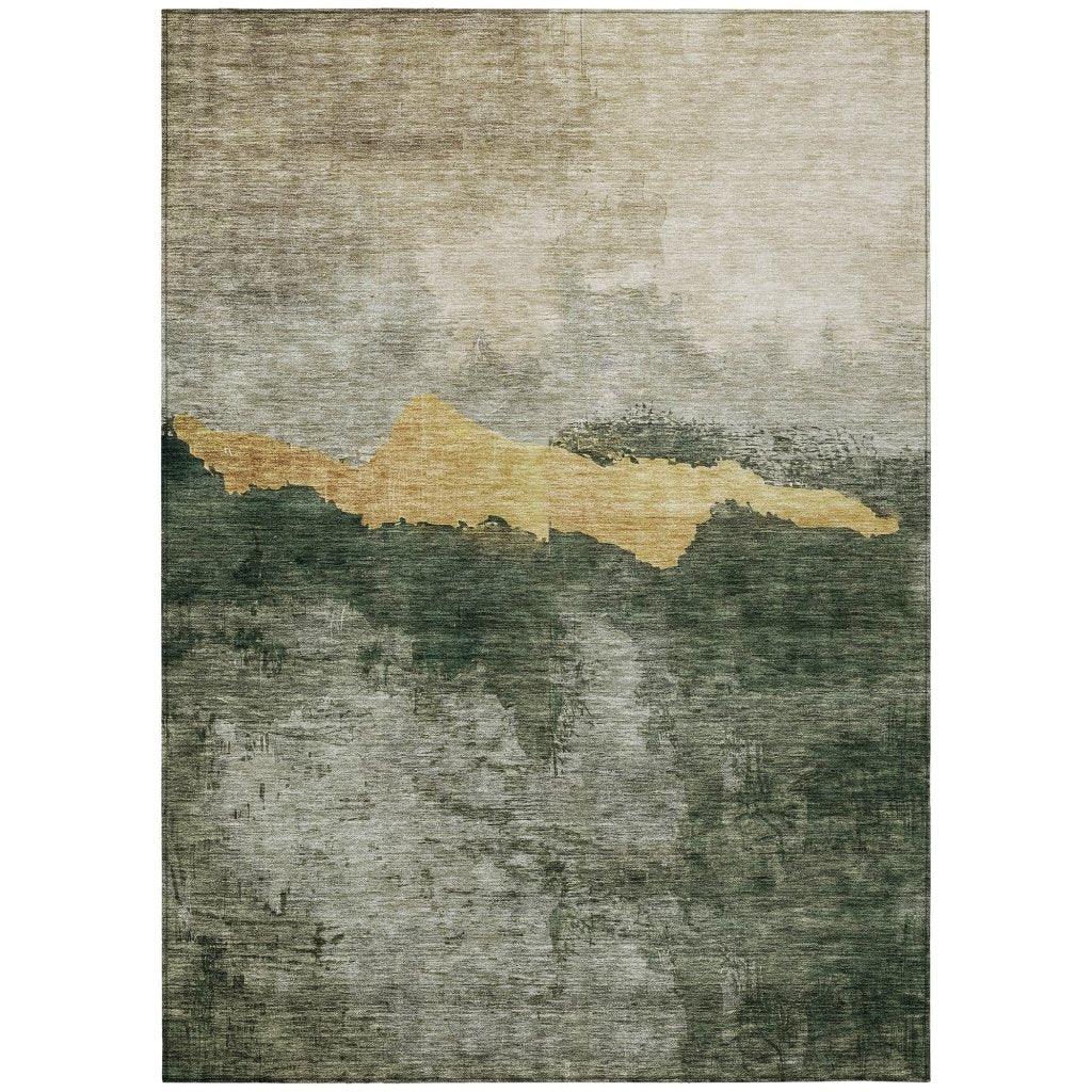 LOOMLAN Rugs Zailor Fern Washable Indoor-Outdoor Rug
