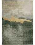 LOOMLAN Rugs Zailor Fern Washable Indoor-Outdoor Rug