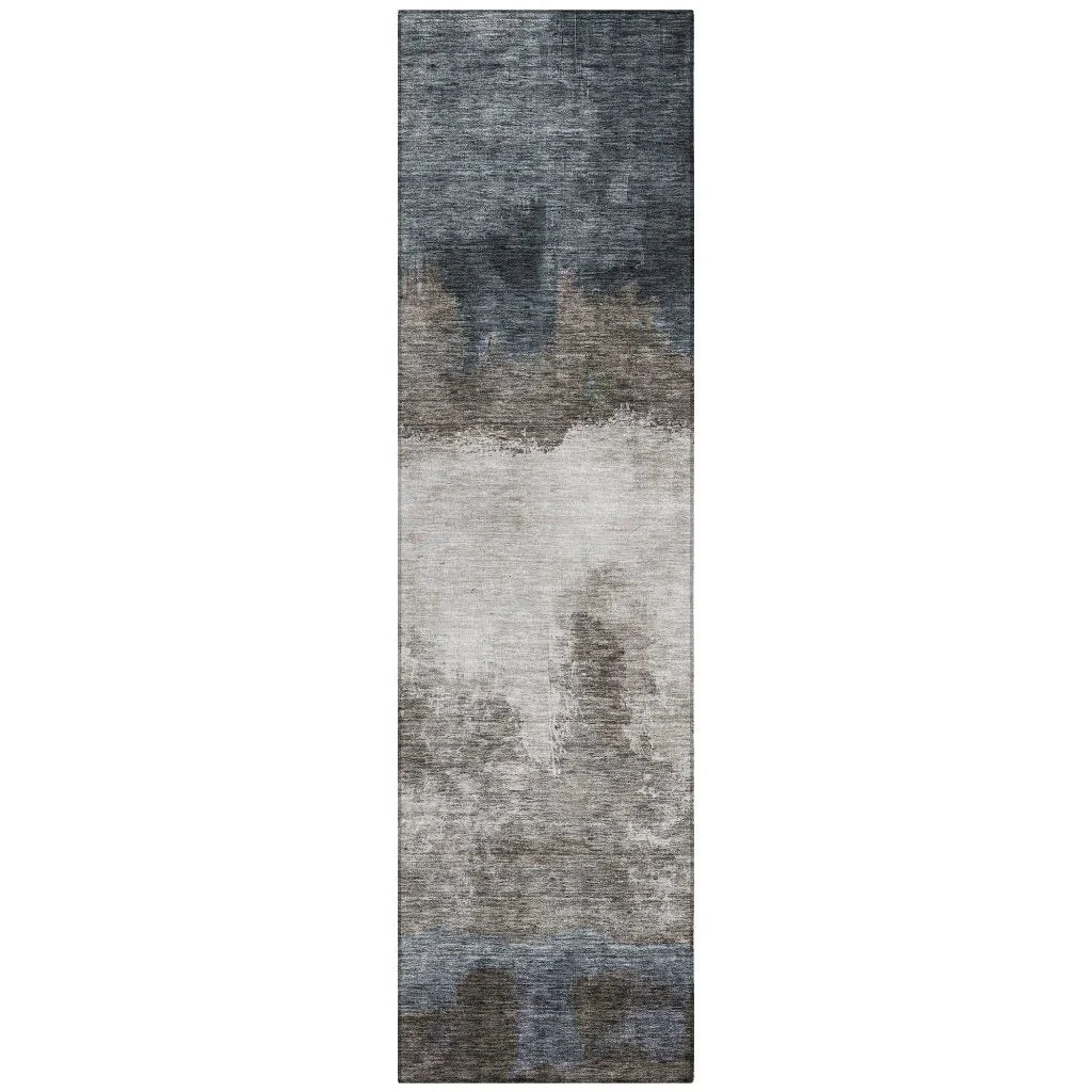LOOMLAN Rugs Zailor Gray Washable Indoor-Outdoor Rug