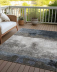 LOOMLAN Rugs Zailor Gray Washable Indoor-Outdoor Rug