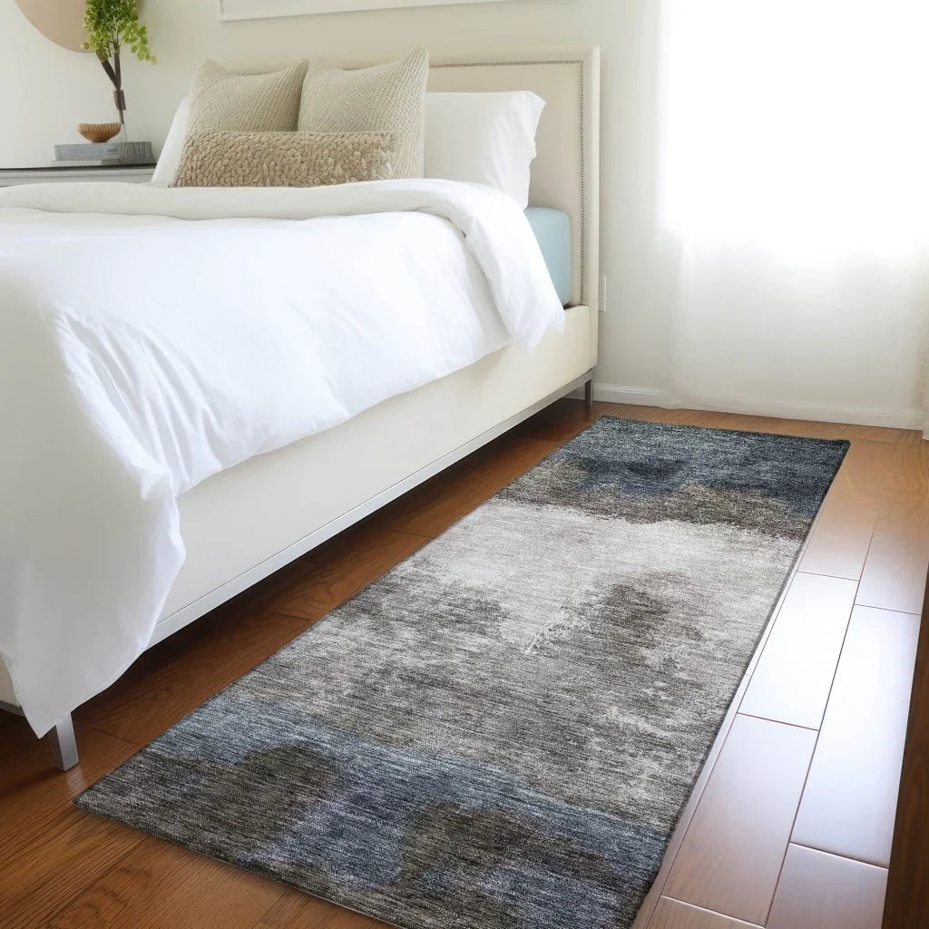 LOOMLAN Rugs Zailor Gray Washable Indoor-Outdoor Rug