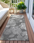 LOOMLAN Rugs Zaleenah Gray Washable Indoor-Outdoor Rug