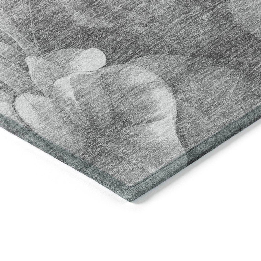 LOOMLAN Rugs Zaleenah Gray Washable Indoor-Outdoor Rug