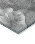 LOOMLAN Rugs Zaleenah Gray Washable Indoor-Outdoor Rug
