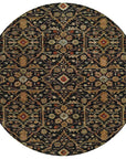 LOOMLAN Rugs Zara Black Washable Indoor-Outdoor Rug
