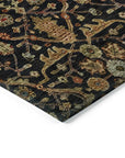 LOOMLAN Rugs Zara Black Washable Indoor-Outdoor Rug