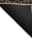 LOOMLAN Rugs Zara Black Washable Indoor-Outdoor Rug