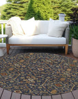 LOOMLAN Rugs Zara Blue Washable Indoor-Outdoor Rug