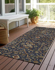 LOOMLAN Rugs Zara Blue Washable Indoor-Outdoor Rug