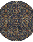 LOOMLAN Rugs Zara Blue Washable Indoor-Outdoor Rug