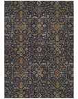LOOMLAN Rugs Zara Blue Washable Indoor-Outdoor Rug