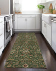 LOOMLAN Rugs Zara Green Washable Indoor-Outdoor Rug