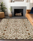 LOOMLAN Rugs Zara Ivory Washable Indoor-Outdoor Rug