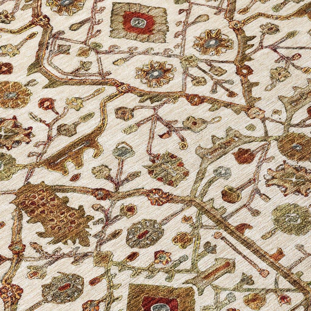 LOOMLAN Rugs Zara Ivory Washable Indoor-Outdoor Rug