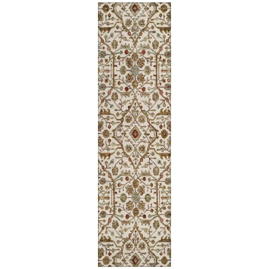 LOOMLAN Rugs Zara Ivory Washable Indoor-Outdoor Rug