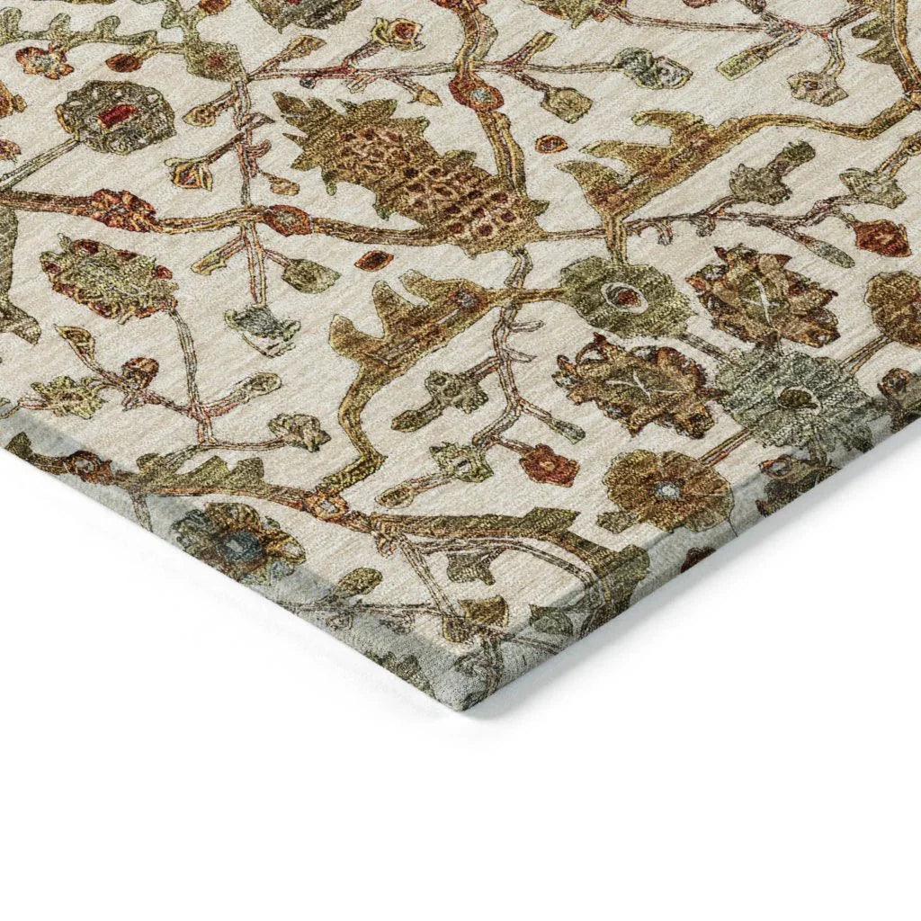LOOMLAN Rugs Zara Ivory Washable Indoor-Outdoor Rug