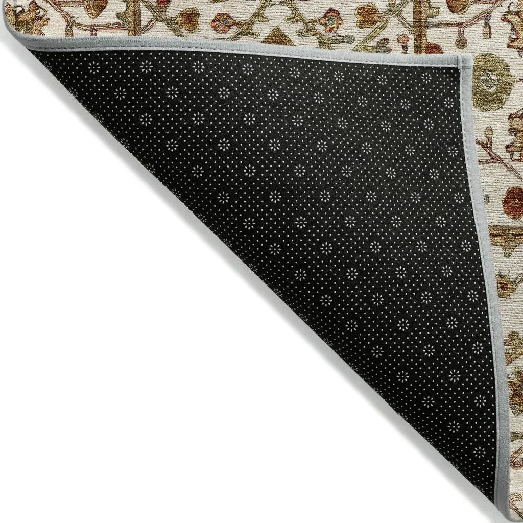 LOOMLAN Rugs Zara Ivory Washable Indoor-Outdoor Rug