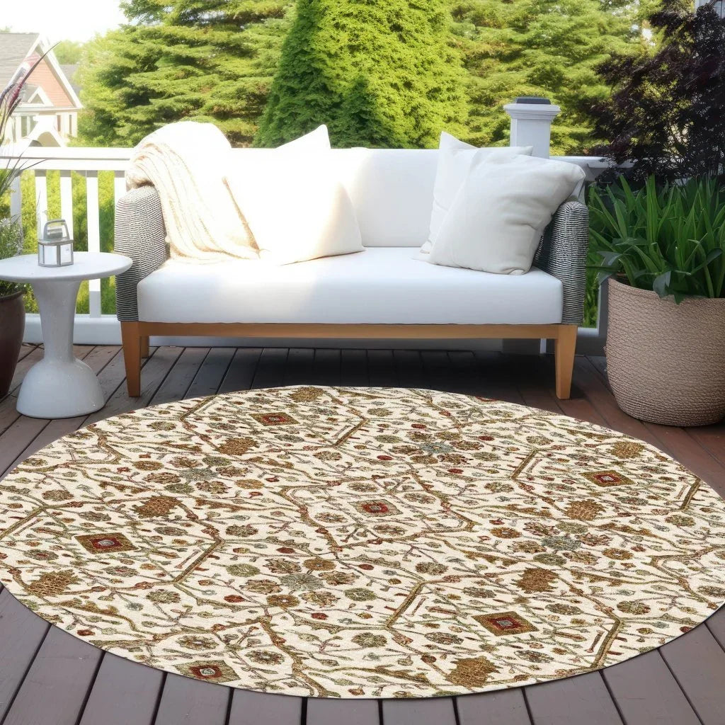 LOOMLAN Rugs Zara Ivory Washable Indoor-Outdoor Rug