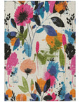 LOOMLAN Rugs Zarabelle Ivory Washable Indoor-Outdoor Rug