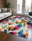 LOOMLAN Rugs Zarabelle Ivory Washable Indoor-Outdoor Rug
