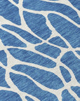 LOOMLAN Rugs Zarelia Blue Washable Indoor-Outdoor Rug