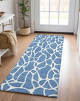 LOOMLAN Rugs Zarelia Blue Washable Indoor-Outdoor Rug