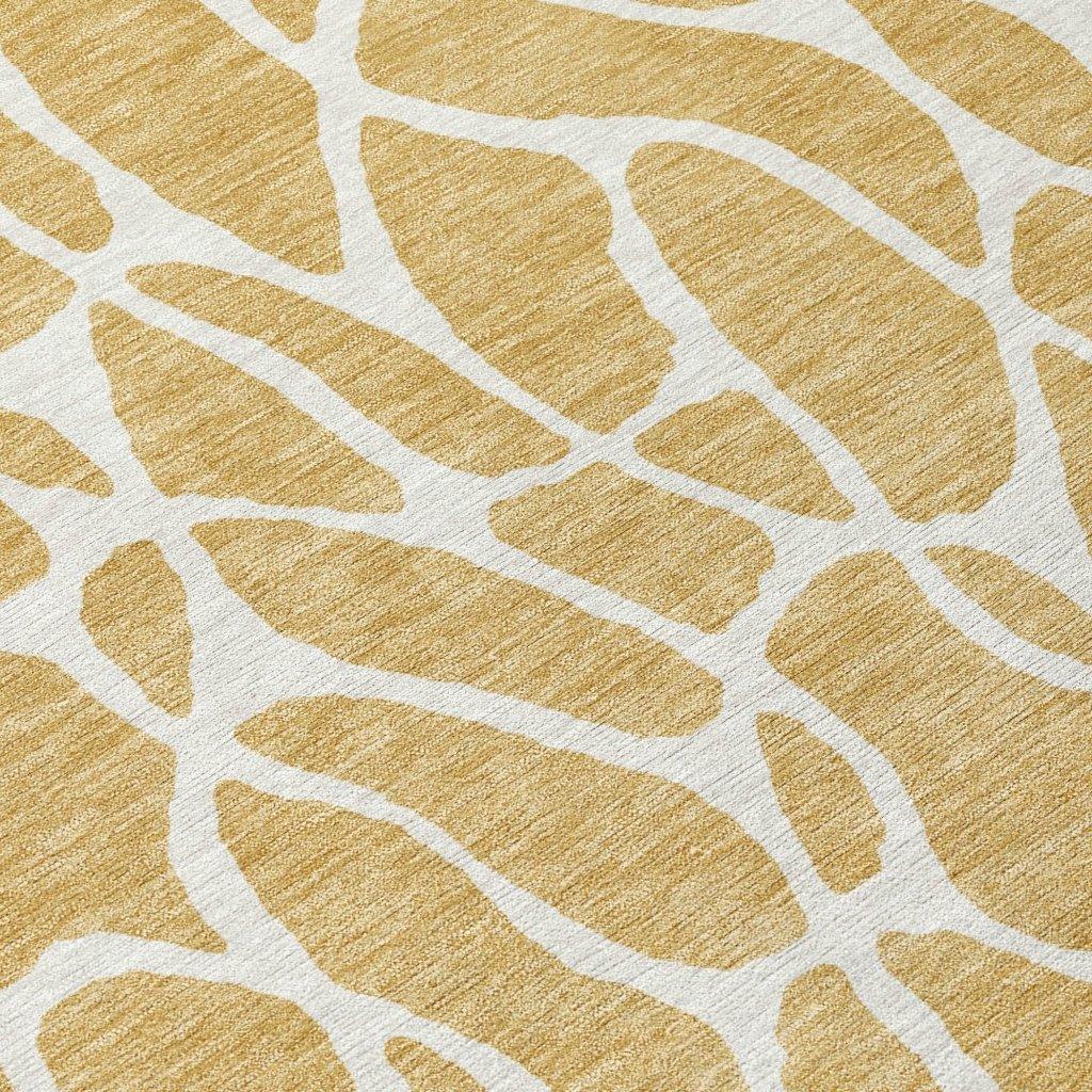 LOOMLAN Rugs Zarelia Gold Washable Indoor-Outdoor Rug