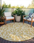 LOOMLAN Rugs Zarelia Gold Washable Indoor-Outdoor Rug
