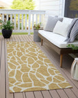 LOOMLAN Rugs Zarelia Gold Washable Indoor-Outdoor Rug