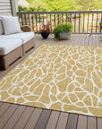 LOOMLAN Rugs Zarelia Gold Washable Indoor-Outdoor Rug