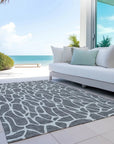 LOOMLAN Rugs Zarelia Gray Washable Indoor-Outdoor Rug