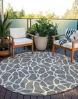 LOOMLAN Rugs Zarelia Gray Washable Indoor-Outdoor Rug