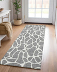 LOOMLAN Rugs Zarelia Gray Washable Indoor-Outdoor Rug