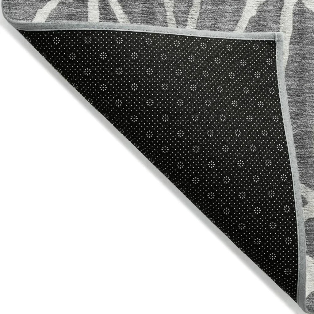 LOOMLAN Rugs Zarelia Gray Washable Indoor-Outdoor Rug