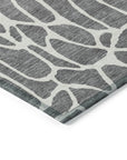 LOOMLAN Rugs Zarelia Gray Washable Indoor-Outdoor Rug