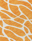 LOOMLAN Rugs Zarelia Orange Washable Indoor-Outdoor Rug
