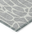 LOOMLAN Rugs Zarelia Silver Washable Indoor-Outdoor Rug