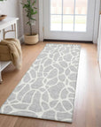 LOOMLAN Rugs Zarelia Silver Washable Indoor-Outdoor Rug