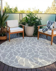 LOOMLAN Rugs Zarelia Silver Washable Indoor-Outdoor Rug