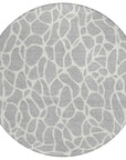 LOOMLAN Rugs Zarelia Silver Washable Indoor-Outdoor Rug