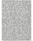 LOOMLAN Rugs Zarelia Silver Washable Indoor-Outdoor Rug
