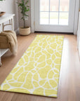 LOOMLAN Rugs Zarelia Yellow Washable Indoor-Outdoor Rug