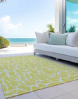 LOOMLAN Rugs Zarelia Yellow Washable Indoor-Outdoor Rug